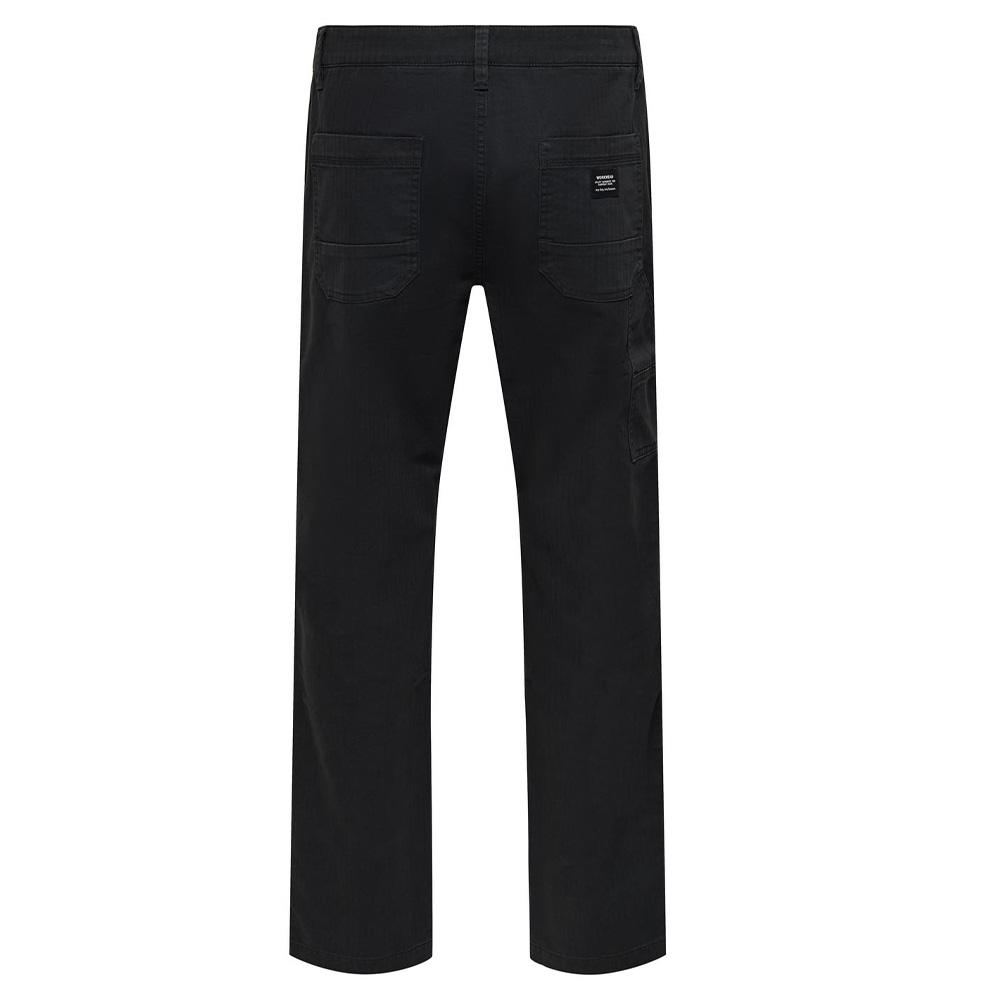 Pantalones cargo negros para hombre Only & Sons Edge ver 2