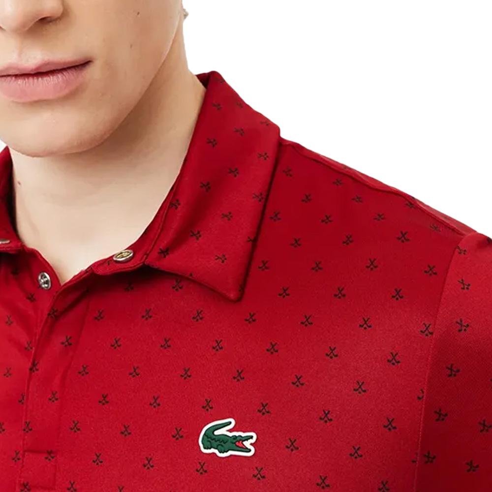 Men’s Red Lacoste Golf Polo Shirt, regular fit, UV protection Photo of the Espace des Marques %store% store - view of %key%