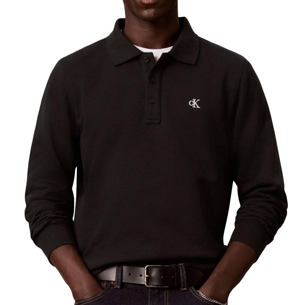 Schwarzes Herren-Polohemd von Calvin Klein Jeans Monog günstig
