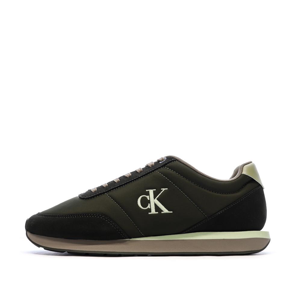 Baskets Kaki Homme Calvin Klein Jeans Retro Runner vue 8