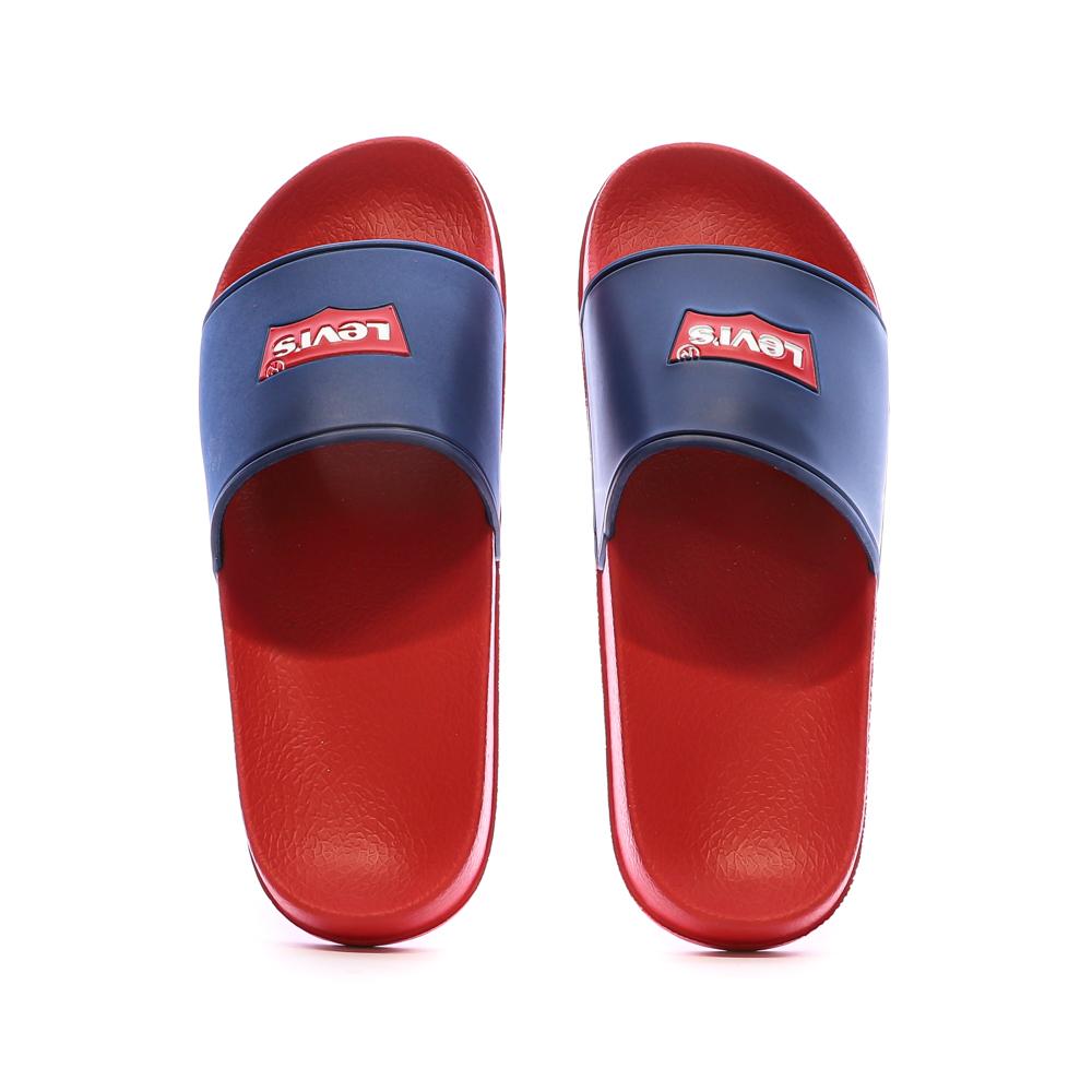 Claquettes Noir/Rouge Garçon Levi's Pool vue 3