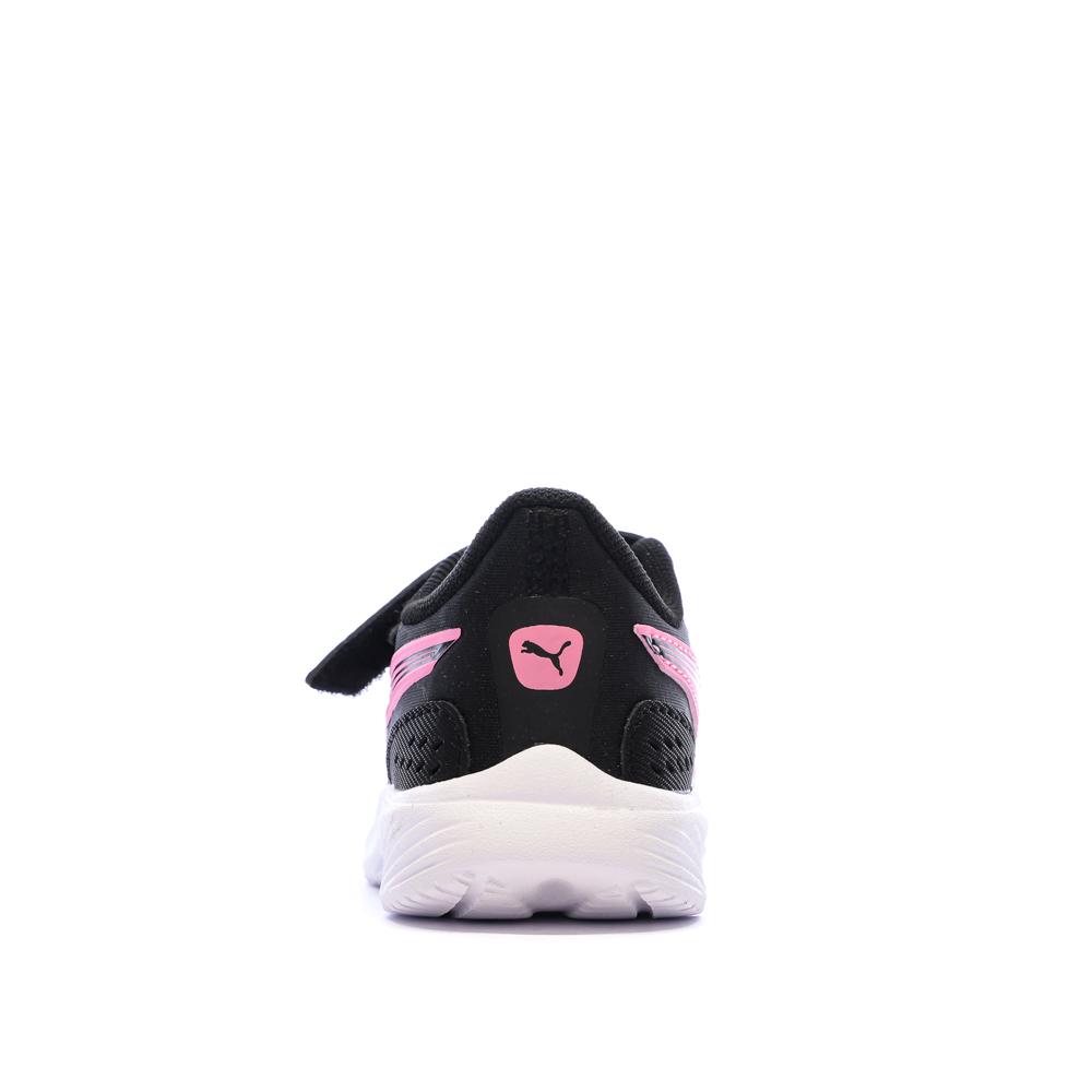 Baskets Noir/Rose Fille Puma Pounce Ac+ vue 3