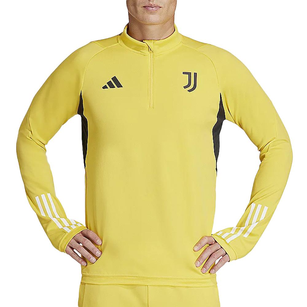 Juventus Sweat 1/4 zip training Yellow Man Adidas 23/24 affordable