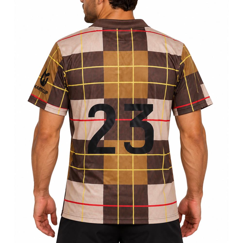 Camisetas de fútbol beige/marrón para hombre Puma Marscup Campaña Leveque ver 2