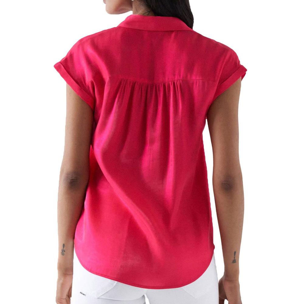 Rosa Damenbluse „Salsa Basic“ ohne Ärmel Ansicht 2
