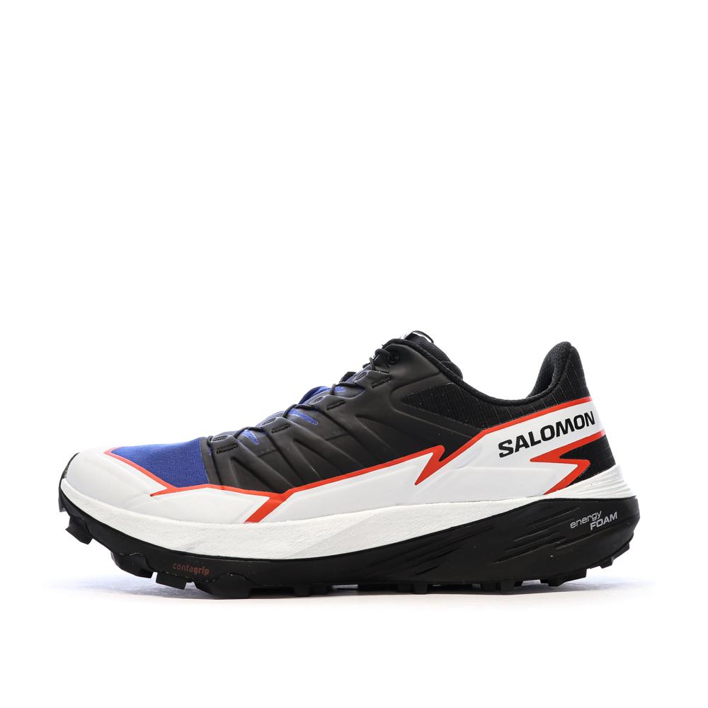 Chaussures de Trail Noir/Blanc/Bleu Homme Salomon Thundercross pas cher