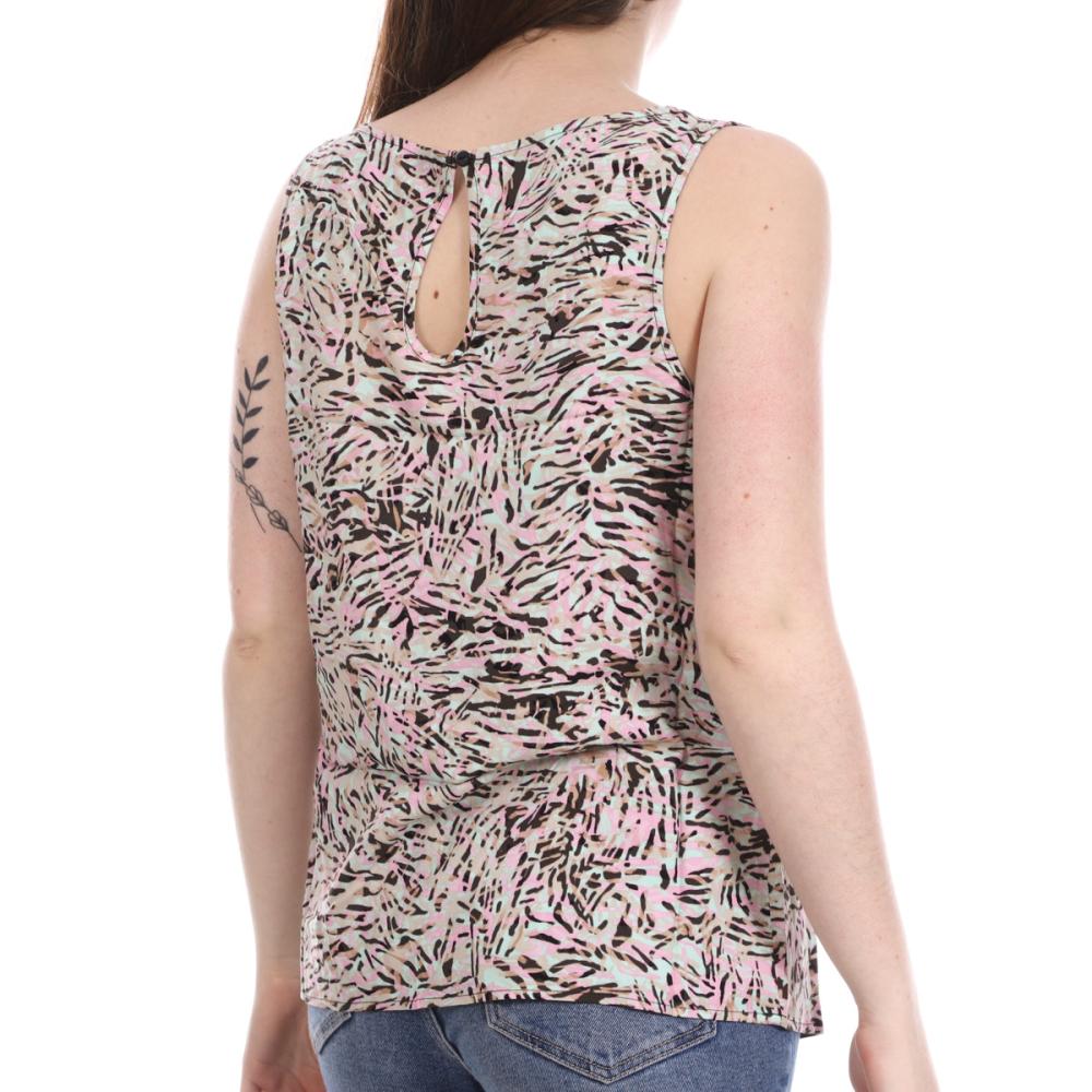 Vero Moda Easy Women’s Pink/Turquoise/Beige Tank Top Photo of the Espace des Marques %store% store - view of %key%