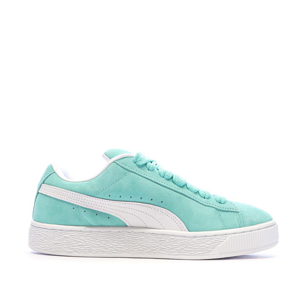 Baskets Turquoise/Blanc Homme Puma Suede XL vue 2