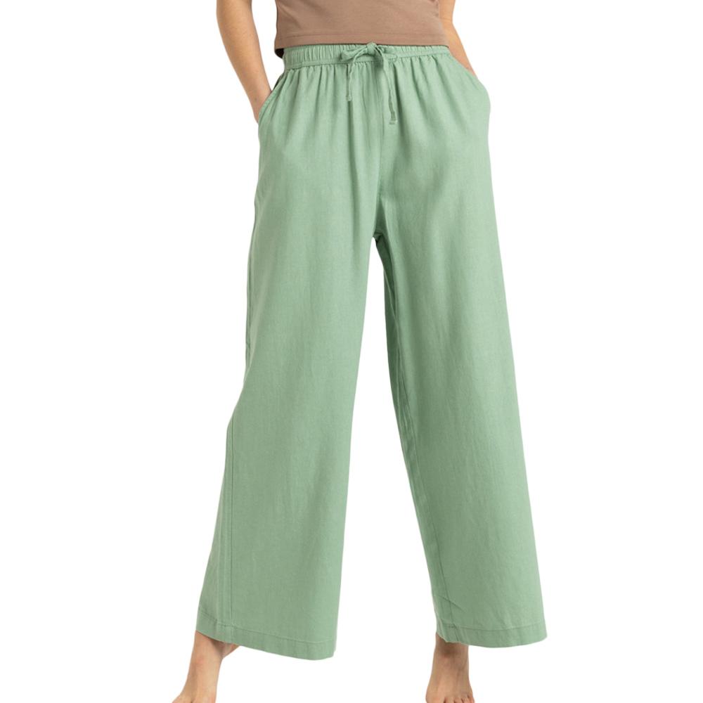 Fließende Leinenhose in Grün für Damen von Roxy, Modell „Lekeitio Break“ günstig