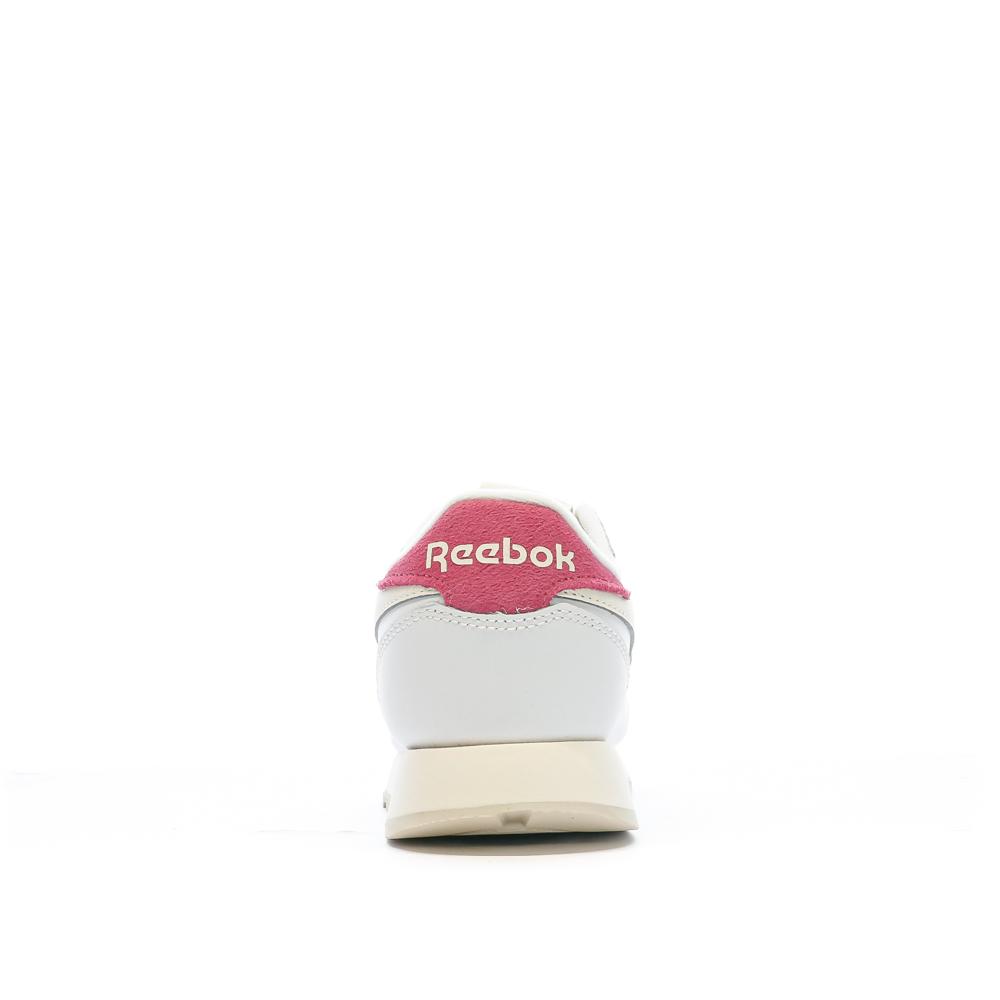 Baskets Blanches/Roses Femme Reebok Classic vue 3