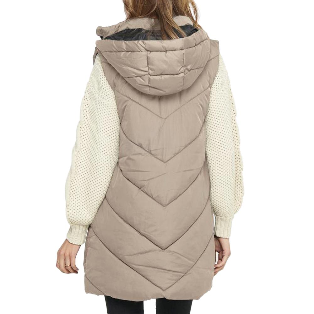 Beige/Black Women's JDY Padded Waistcoat Photo of the Espace des Marques %store% store - view of %key%