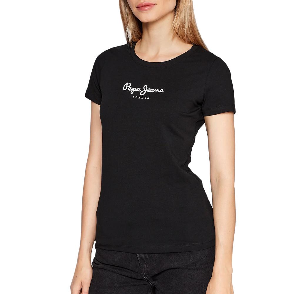 T-Shirt Schwarz Frau Pepe Jeans New Virginia günstig
