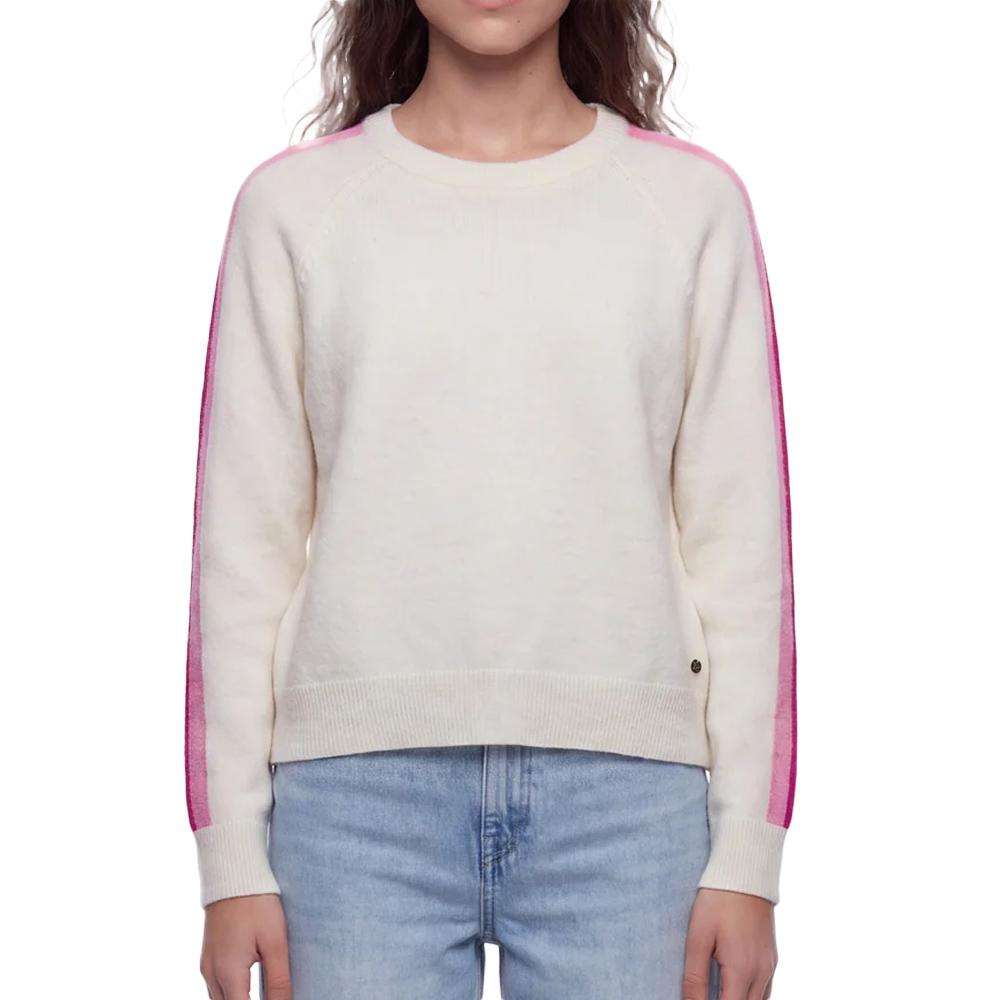 Women’s White/Pink Teddy Smith Nana Jumper affordable