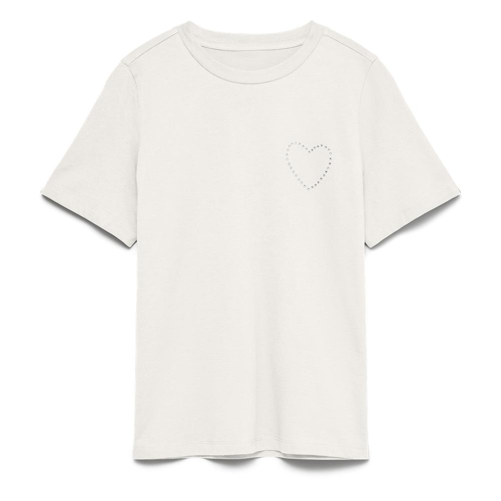 T-shirt Blanc à strass Femme Vero Moda Vmforie vue 2