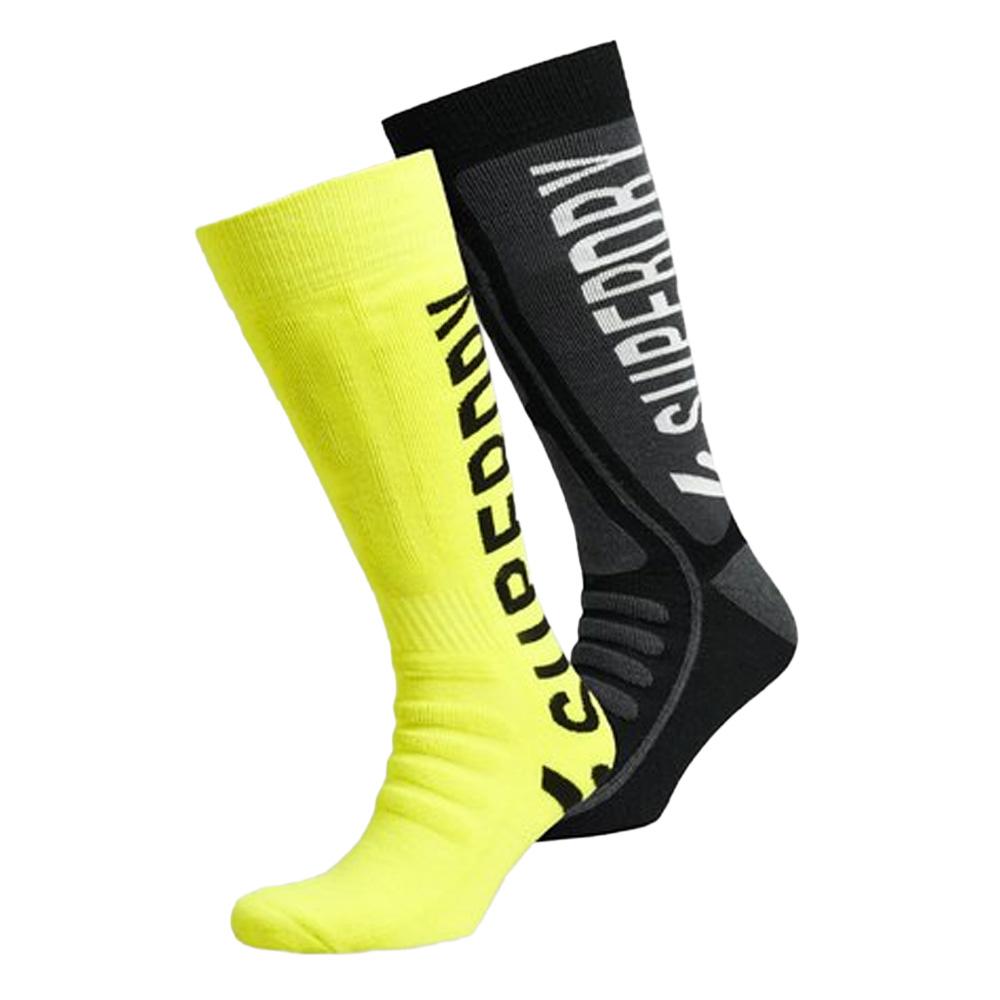 Chaussettes de Compression Jaune/Noir Adulte Superdry Compressport pas cher