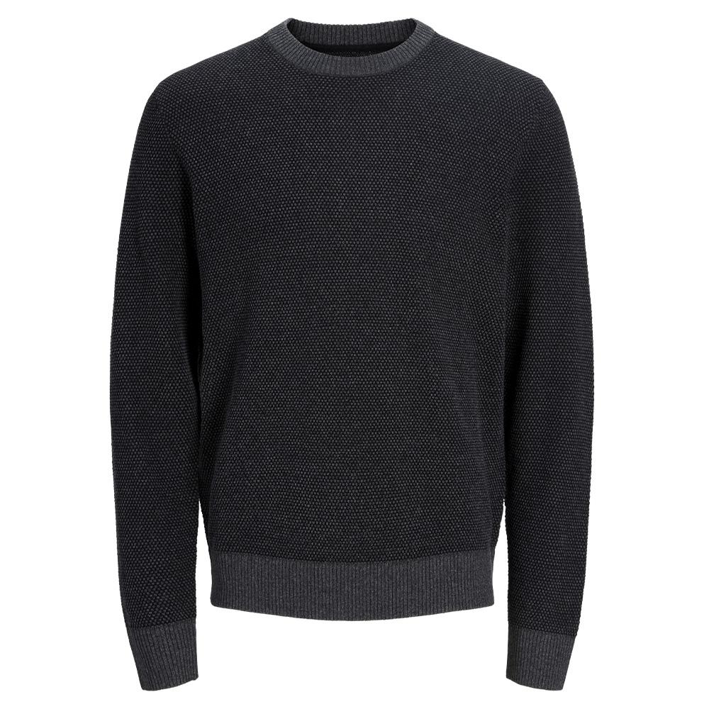 Dunkelgrauer Herrenpullover Jack & Jones Globe Knit Ansicht 3