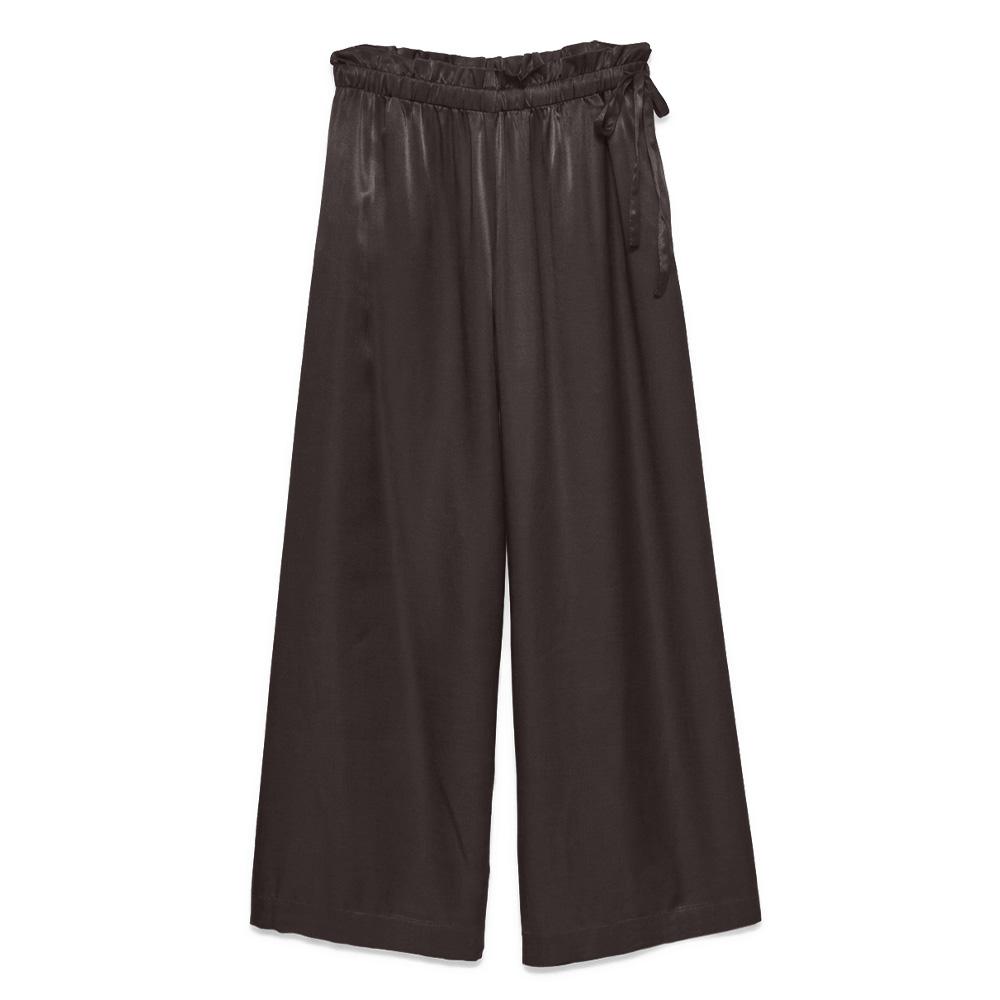 Pantalon fluide Marron Satiné Femme Vero Moda Charm vue 3