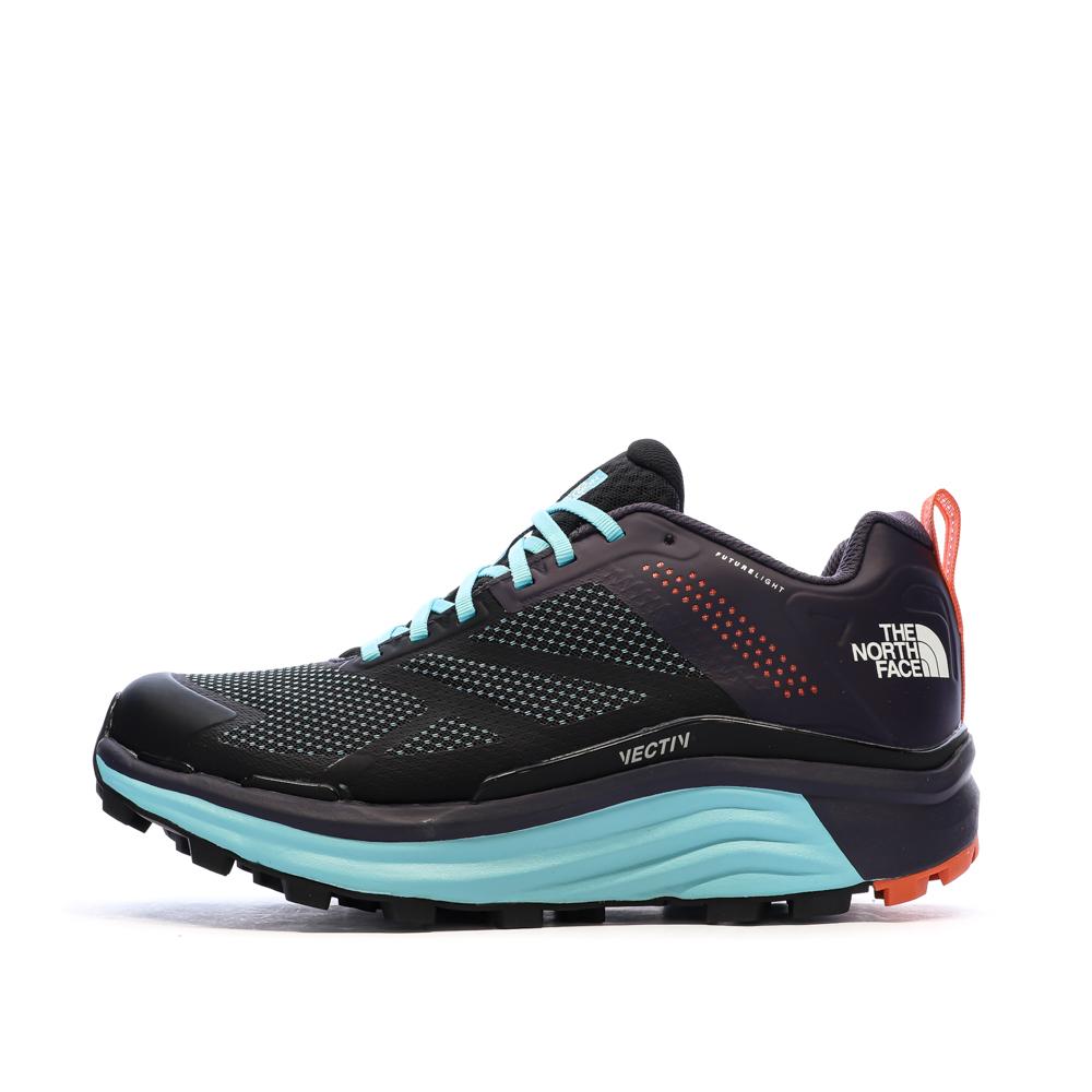 Chaussures Trail Noir/Bleu Femme The North Face VECTIV pas cher