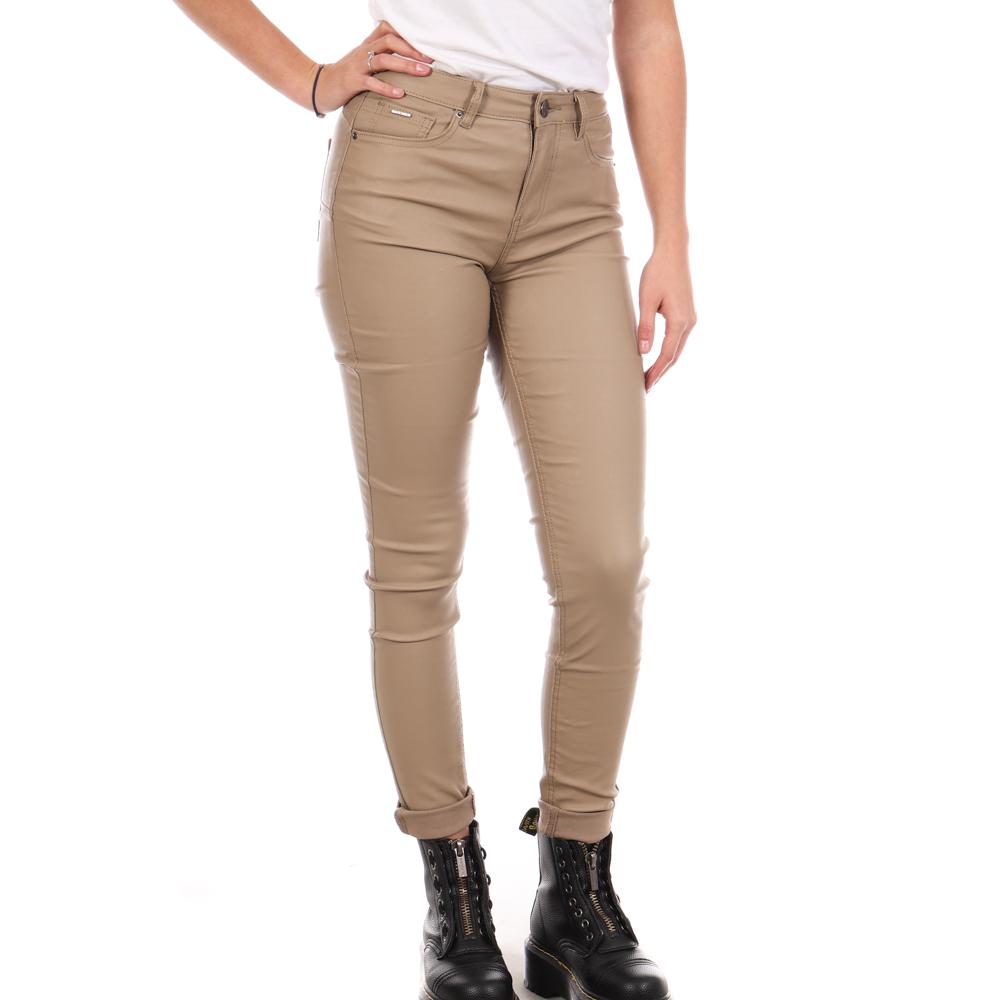 Monday Premiums Beige Coated Skinny Pants affordable