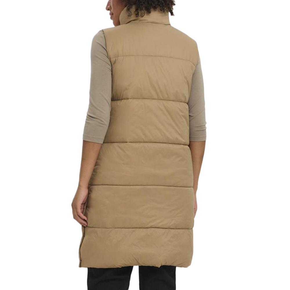 Women's brown sleeveless down jacket Vero Moda Muppsala Photo of the Espace des Marques %store% store - view of %key%