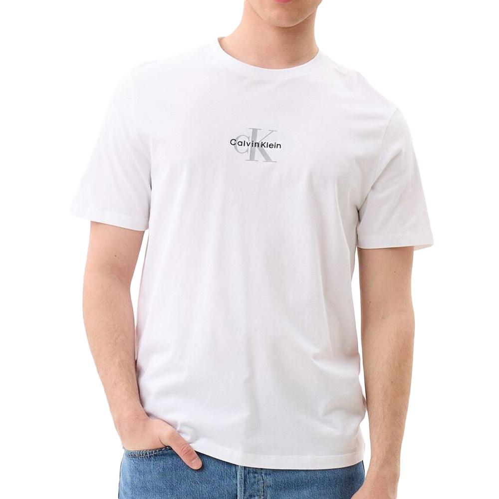 Weißes Herren-T-Shirt von Calvin Klein Jeans Microsss günstig