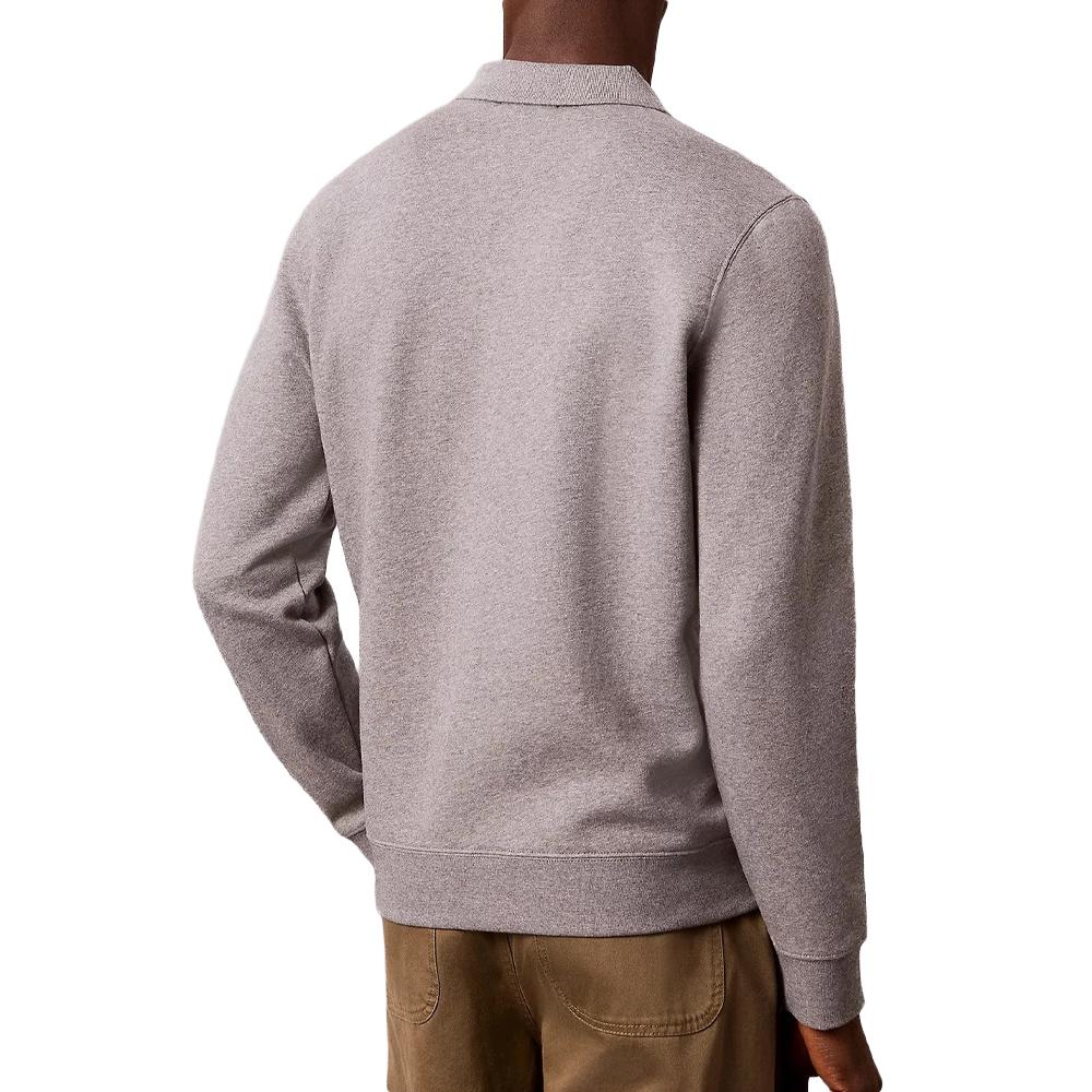 Polo Gris Homme Calvin Klein Jeans Terry vue 2