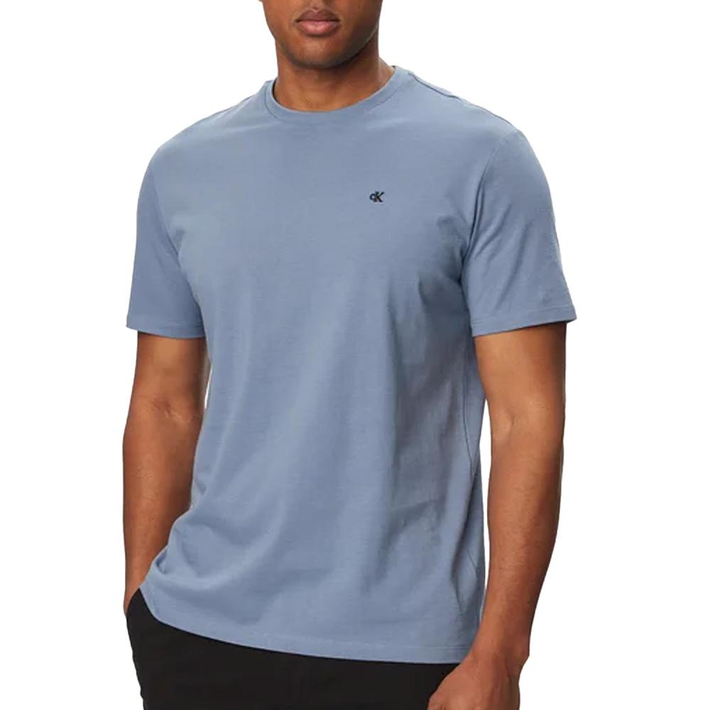 T-Shirt Bleu Moyen Homme Calvin Klein Jeans Classic Monogram pas cher