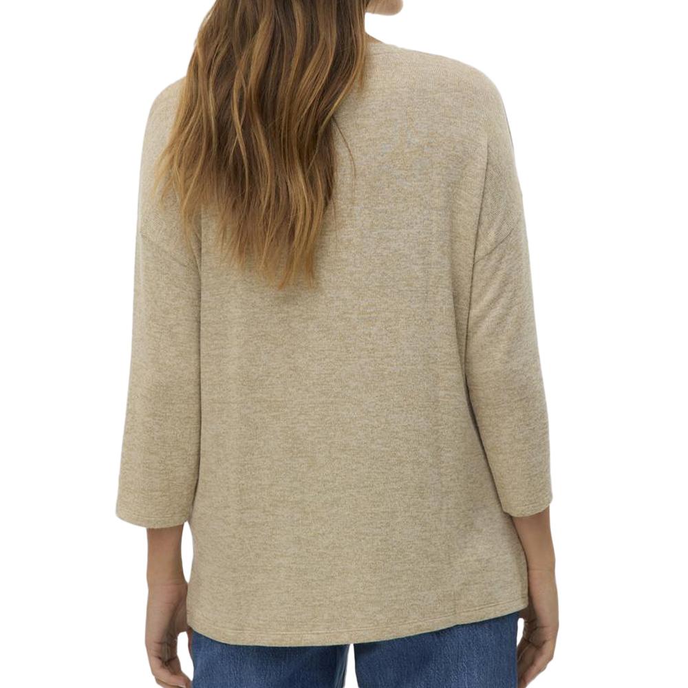 Pull Beige Chiné Femme Vero Moda Briannas vue 2