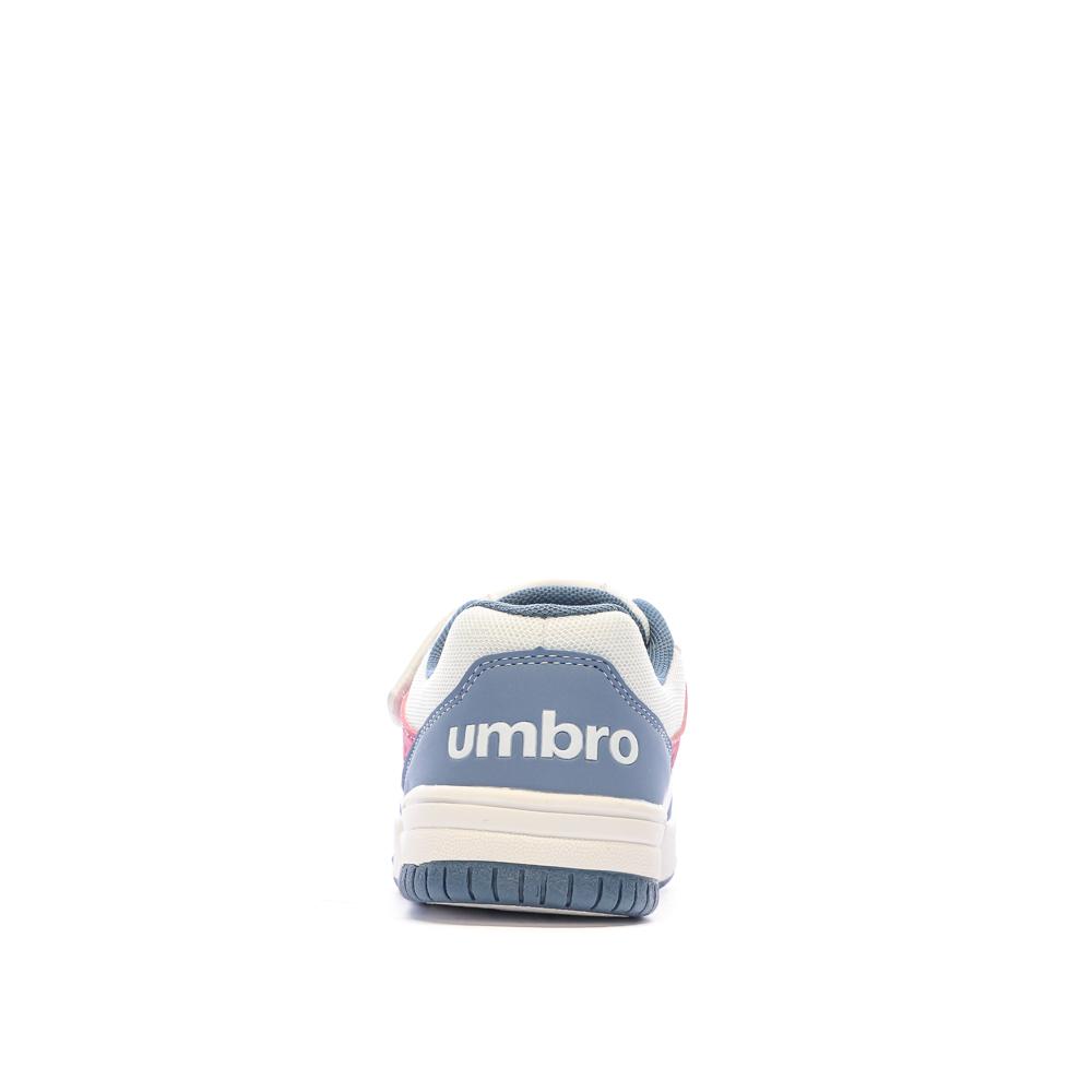 Baskets Blanches/Bleu/Rose Fille Umbro Ovida vue 3