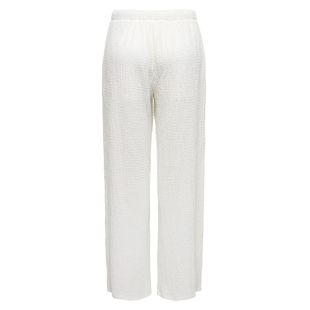 JDY Turbo Pantalones fluidos blancos para mujer ver 2