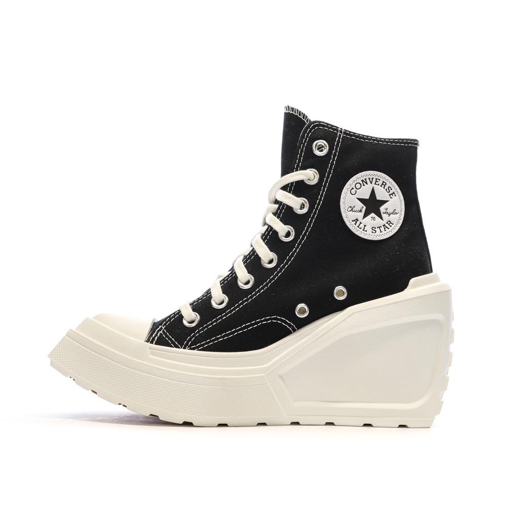 Schwarze Sneakers Frau Converse Chuck 70 De Luxe Wedge A06478C günstig