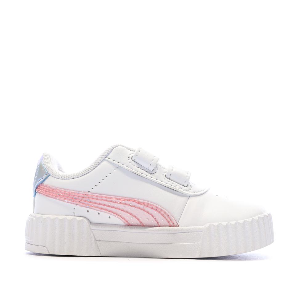 Girl's white trainers Puma Carina 3.0 Blurry Dr Photo of the Espace des Marques %store% store - view of %key%