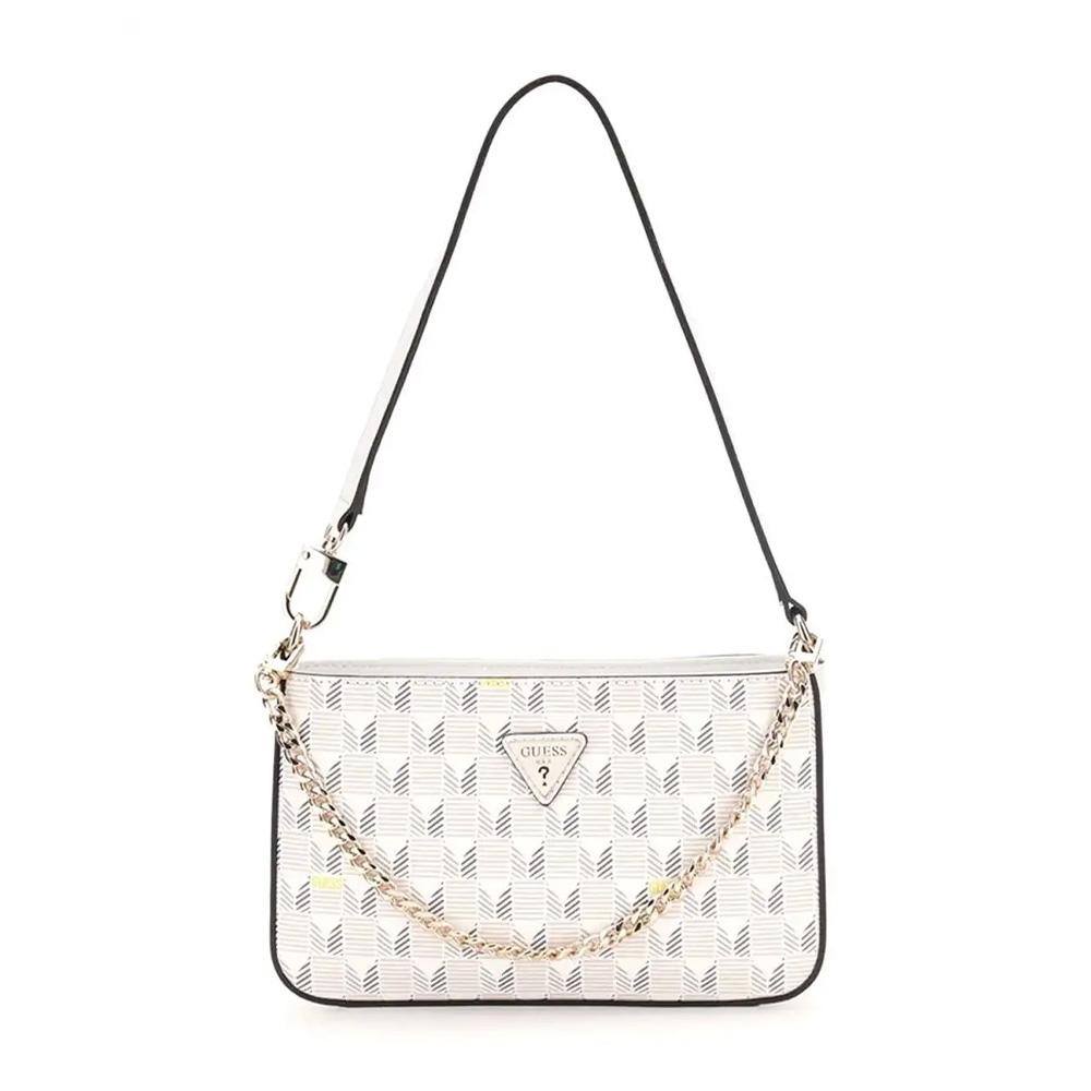 Sac à Bandoulière Beige Femme Guess Wave pas cher