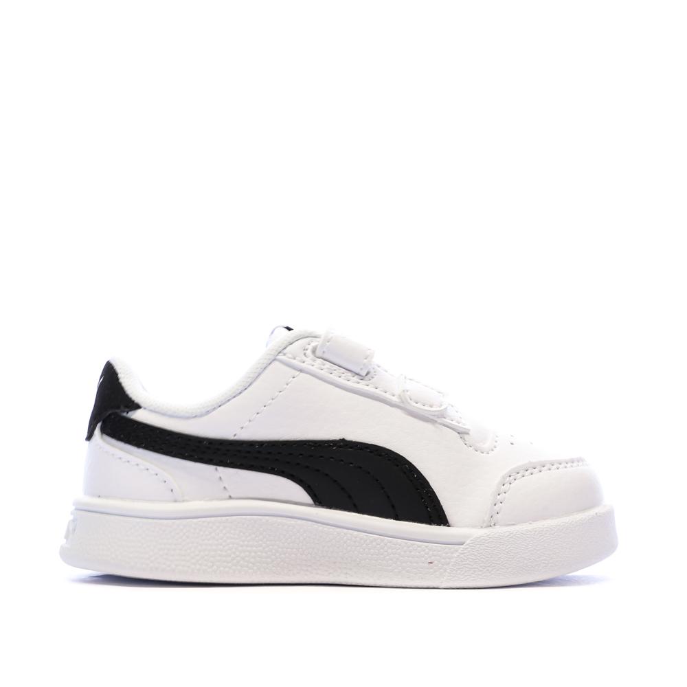 Weiß/Schwarze Puma Shuffle Sneaker für Jungen Ansicht 2