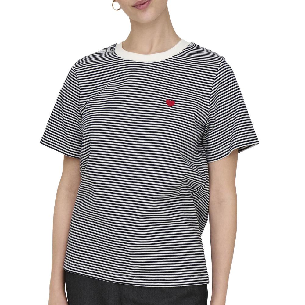 T-shirt Marine/Rayures Femme JDY Pisa pas cher
