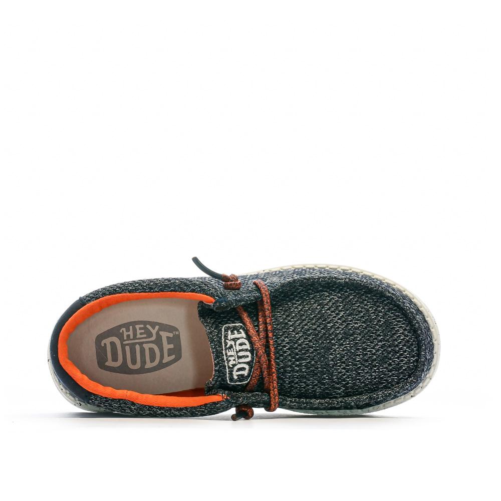 Hey Dude Wally Youth Sox Shoes Blue Boy Photo of the Espace des Marques %store% store - view of %key%