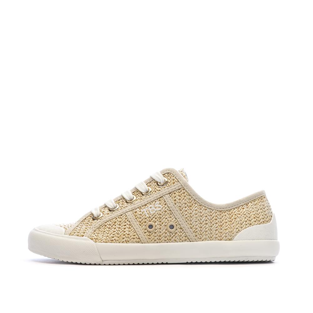 Beige/weiße Stoffschuhe für Damen TBS OPIACE günstig