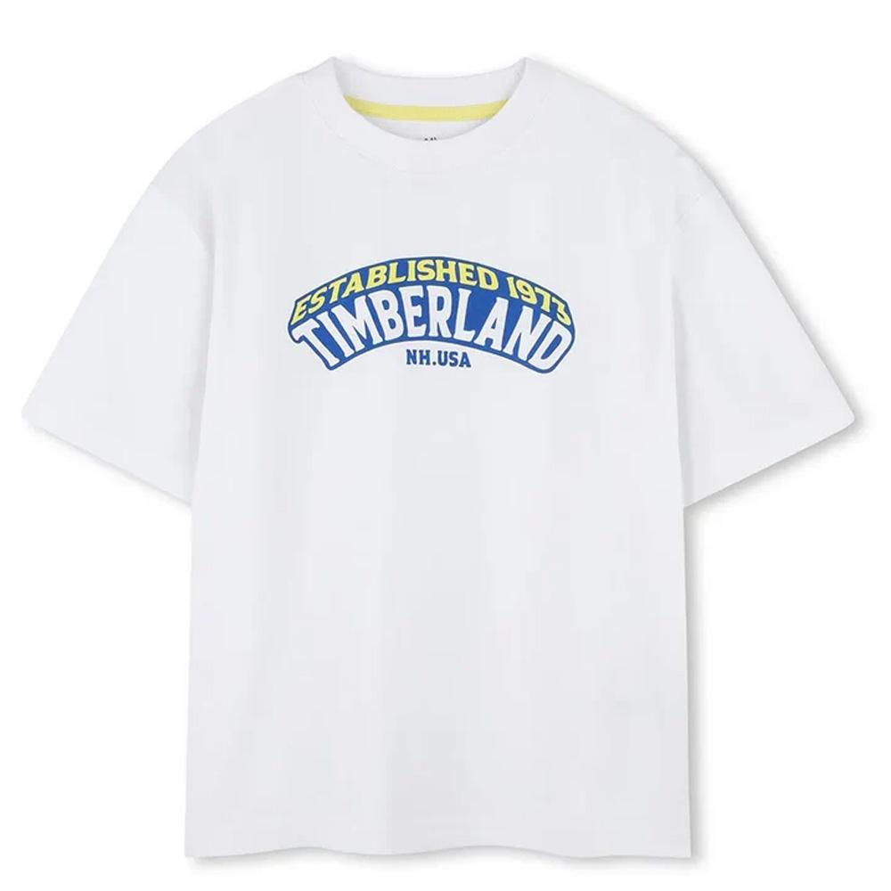 T-Shirt Blanc Garçon Timberland T60430 pas cher