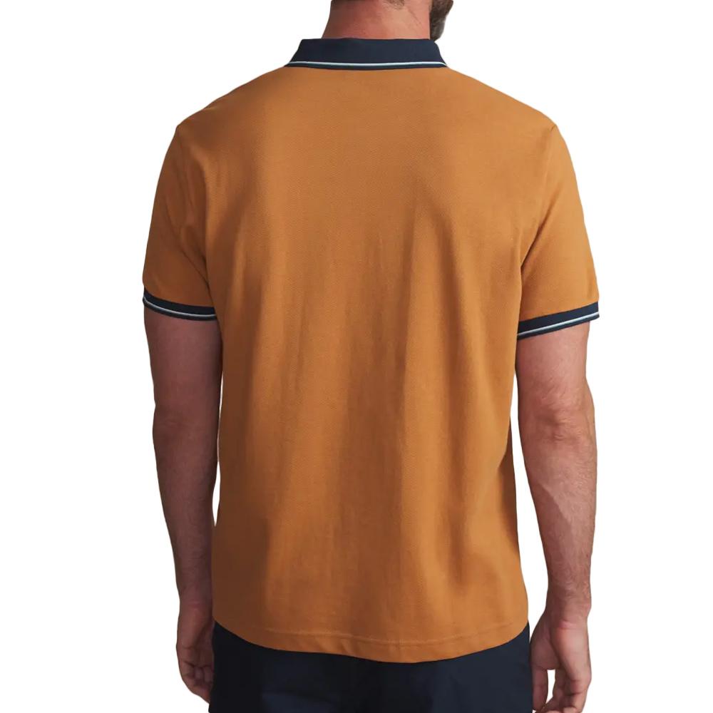 Herren-Polo in Camel, TBS Navy Ansicht 2