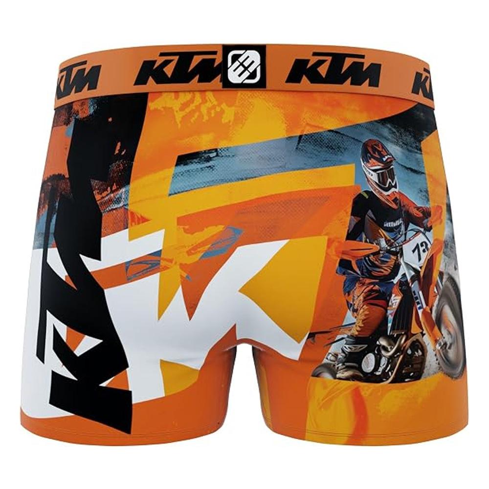 Boxers negros/naranjas para hombre KTM Moto Cross ver 2