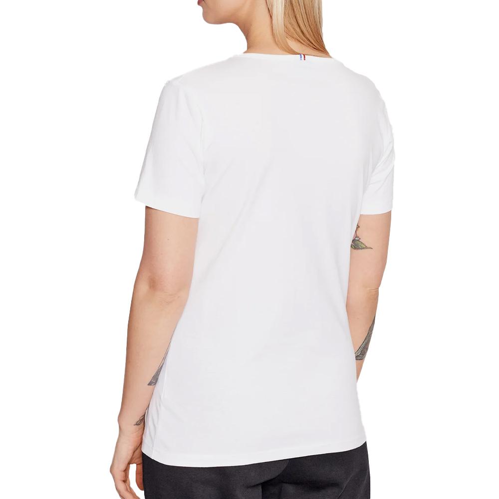 T-shirt Blanc Femme Le Coq Sportif Ess Tee Ss Col vue 2