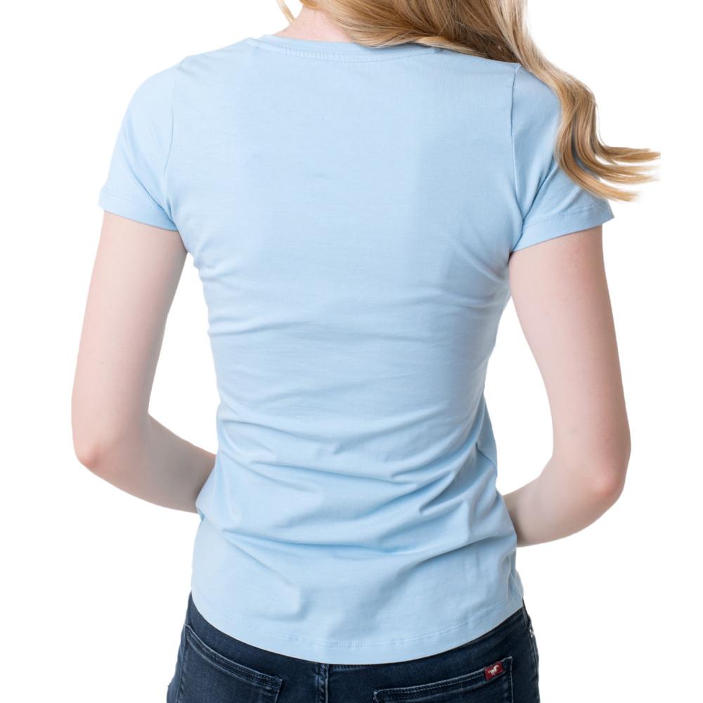 T-Shirt Blau Frau Pepe Jeans New Virginia Ansicht 2