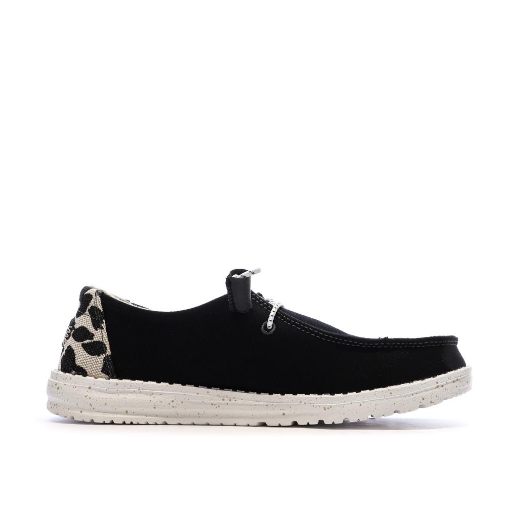 Schuhe Schwarz Damen Hey Dude Blackleopard Ansicht 2