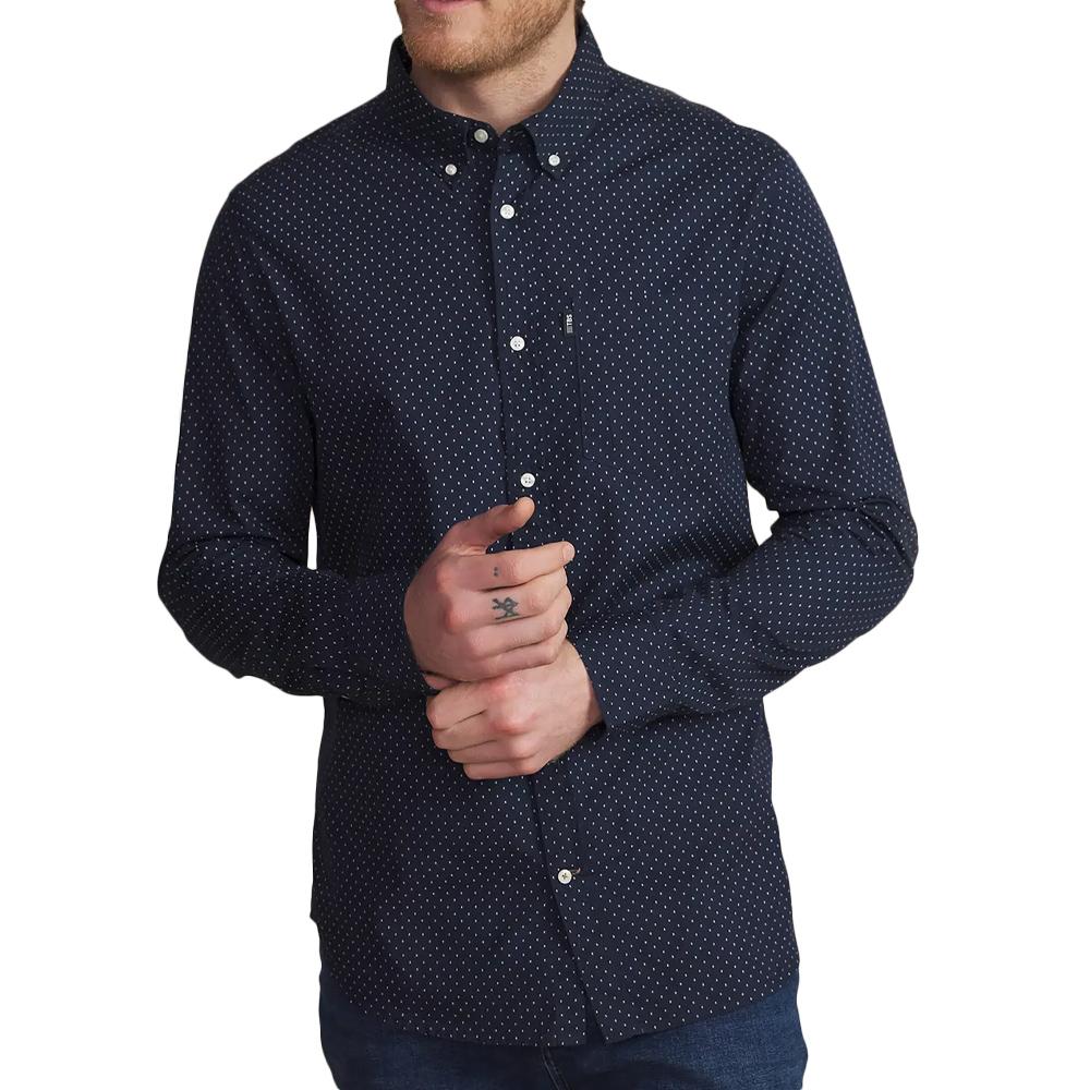 Men’s Navy Polka Dot Shirt TBS WALIDCHE affordable