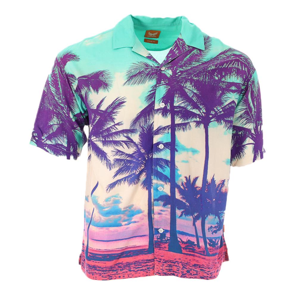 Chemise Tropical Vert/Rose Homme Kaporal THAI pas cher