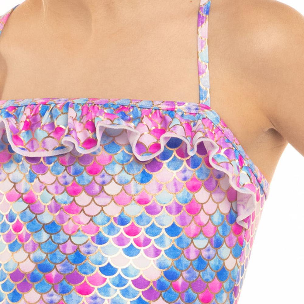 Sun Project Girl's 1-Piece Badeanzug Rosa/Blau Ansicht 2