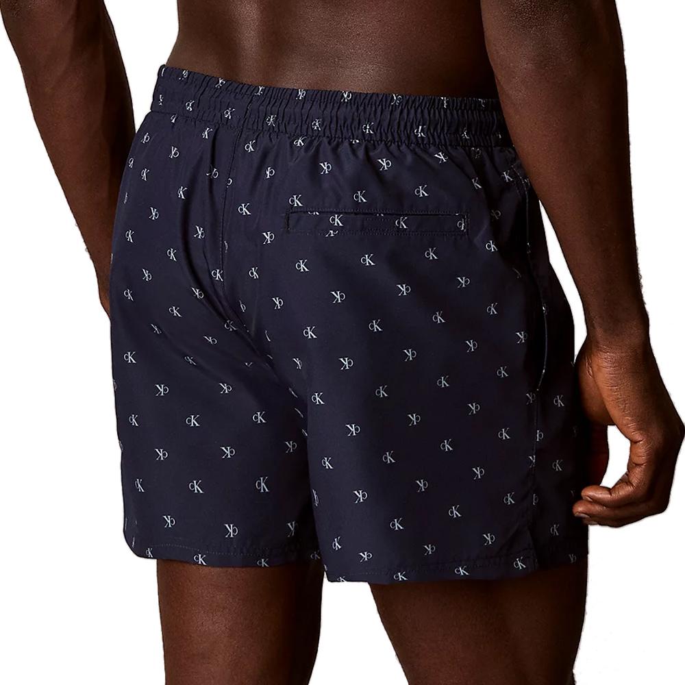 Bañador azul marino para hombre Calvin Klein Jeans con cordones ver 2