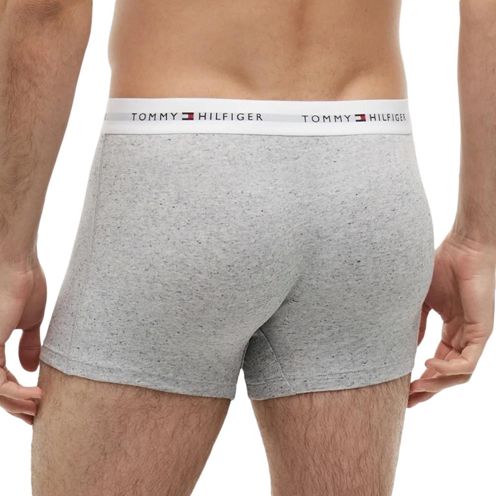 3 boxers para hombre Tommy Hilfiger Trunk1 en negro, blanco y gris ver 3