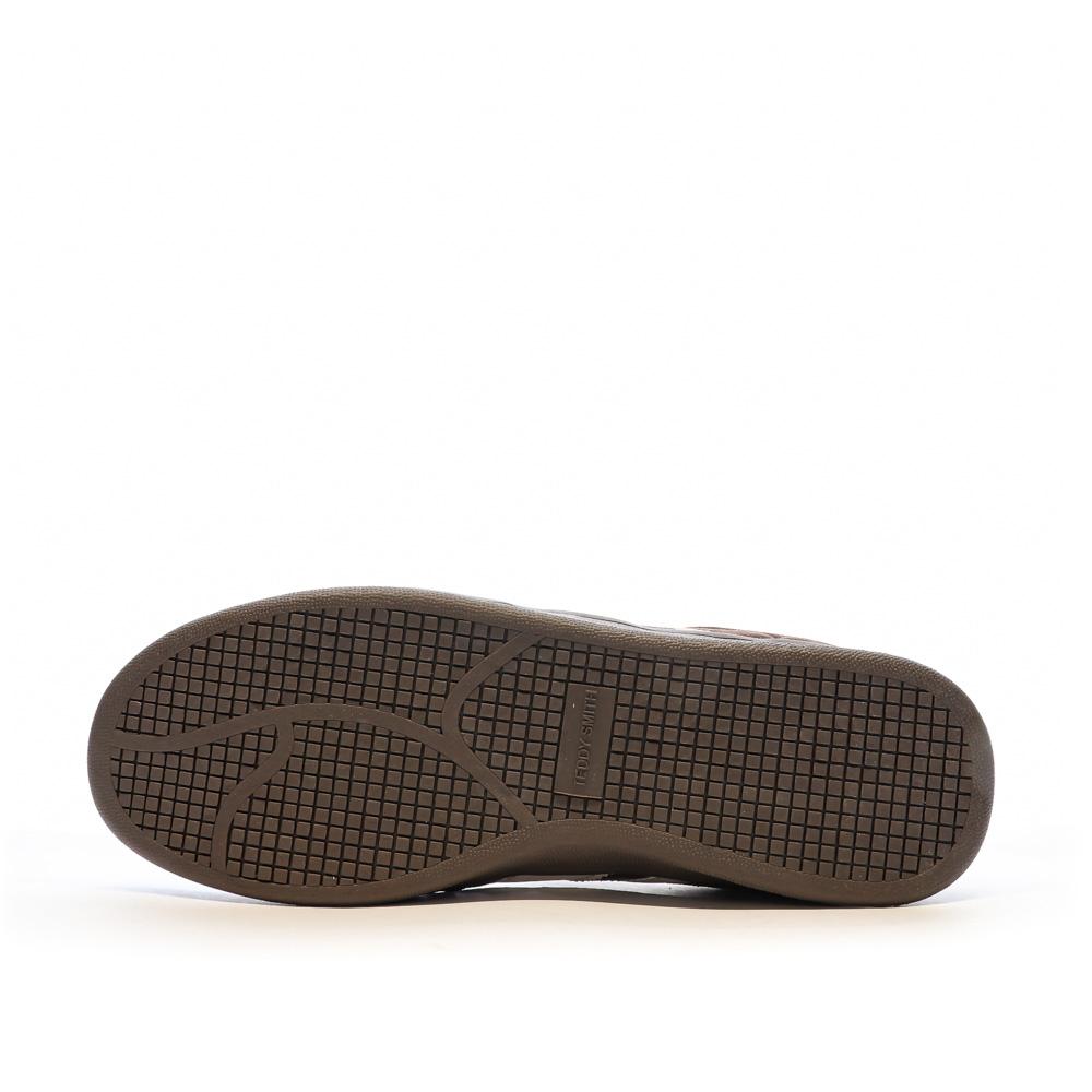 Teddy Smith White Suede Brown Men's Sneakers Photo of the Espace des Marques %store% store - view of %key%