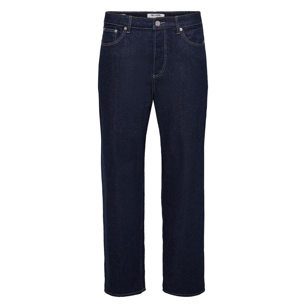 Dunkelblaue Baggy-Jeans für Herren von Only & Sons Fade günstig